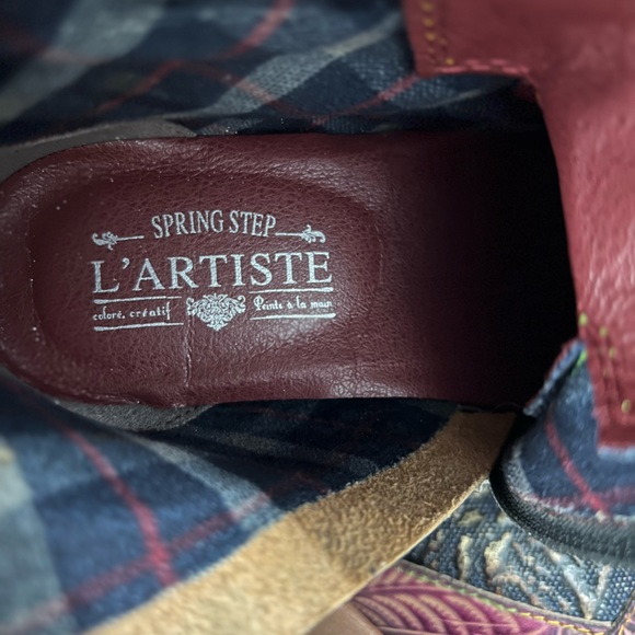 L'Artiste Spring Step Ileana Boots Ankle Floral Zip Women’s SZ 5.5 /36 Leather - Picture 16 of 16